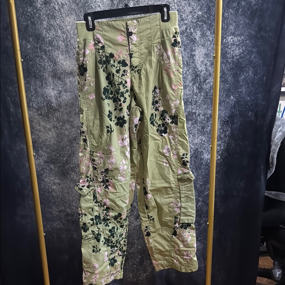 FP Movement by Free People Green and Pink Cargo Pants